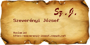 Szeverényi József névjegykártya