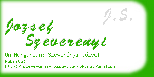 jozsef szeverenyi business card